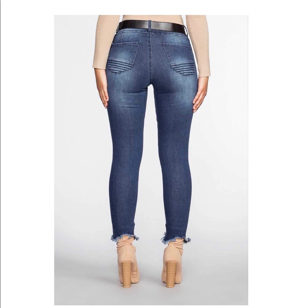 Stretch denim distressed skinny jeans - Picture 5 of 5
